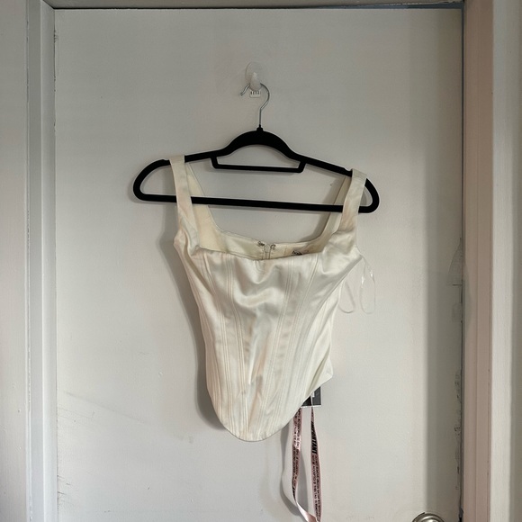 House of CB Rafa Satin Longline Corset in Ivory. XS. NWT. - Picture 15 of 15